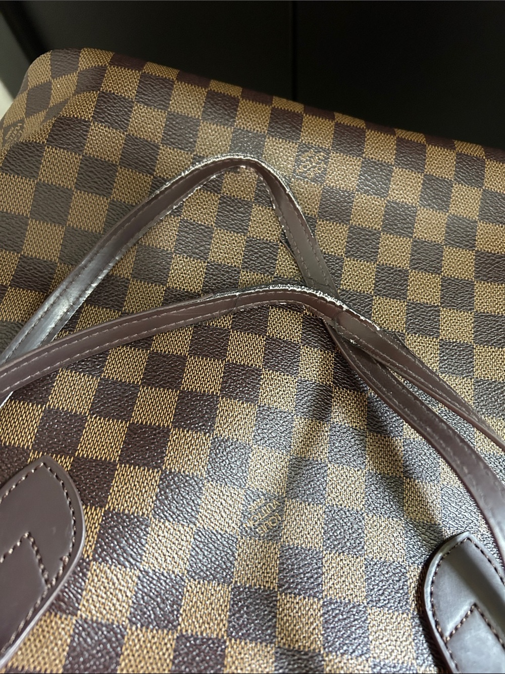 Louis Vuitton Brown Damier Ebene Check Canvas Tote - Picture 5 of 15